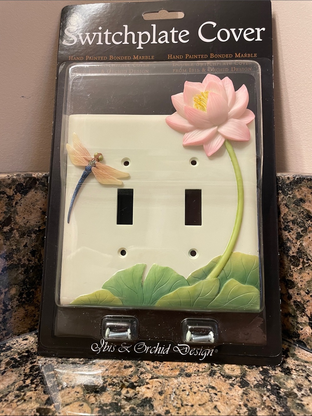 Ibis & Orchid Pink Lotus and Dragonfly Decorative Switchplate Cover